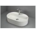 Deante umywalka Silia alabaster 55x35 cm z wyspą na baterię