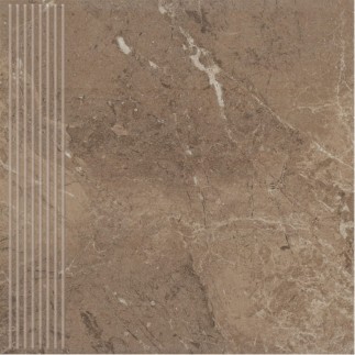 Paradyż Track brown stopnica płytka gresowa 30 x 30 cm
