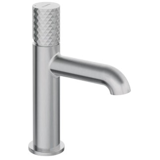 Deante bateria umywalkowa stojąca Silia Hexa stal szczotkowana