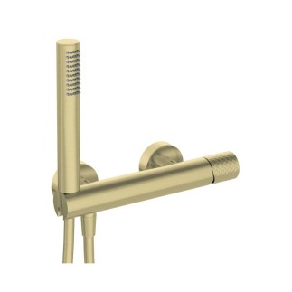 Deante Silia Hexa bareria prysznicowa z zestawem prysznicowym złoto szczotkowane