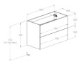 Roca komoda łazienkowa 80 cm z 2 szufladami (do kompletacji z szafkami oraz blatami)