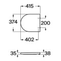 Roca deska Wc wolnoopadająca Round Compacto
