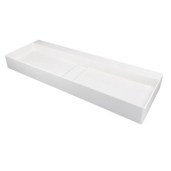 Deante Blur umywalka nablatowa granitowa alabaster z maskownicą 100x40 cm