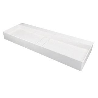 Deante Blur umywalka nablatowa granitowa alabaster z maskownicą 100x40 cm