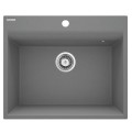 Deanta Corio zlewozmywak granitowy 1-komorowy  szary metalik 60x50cm