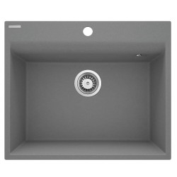 Deanta Corio zlewozmywak granitowy 1-komorowy  szary metalik 60x50cm