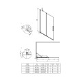 Deante Prizma ścianka prysznicowa walk-in przesuwna nero 80 cm