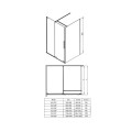 Deante Prizma ścianka prysznicowa walk-in przesuwna nero 80 cm
