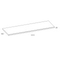 Elita blat MDF 141 x 46x 2.8 (cm) white HG PCV