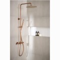 KFA Moza deszzczownia z baterią termostatyczną rose gold.