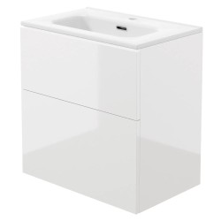 Deante Prizma szafka umywalkowa z umywalką biały połysk 60 cm