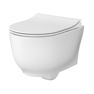 Cersanit Luna By Cersanit Clean On miska zawieszana z deską Slim duroplastowa biała