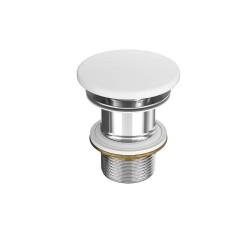 Cersanit Eurowhiite ceramiczny korek do umywalek bez przelewu biały