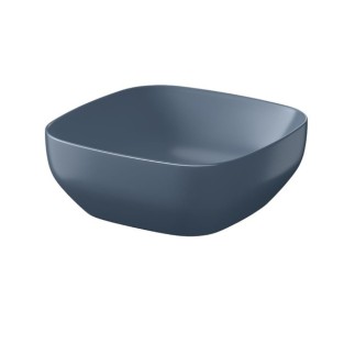 Cersanit Larga umywalka nablatowa kwadratowa niebieski mat 38 x 38 cm