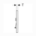 Geberit Sigma 01 przycisk spłukujący chrom - rysunek techniczny.