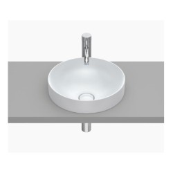Roca Inspira Round umywalka blatowa cienkościenna perłowa 37 cm