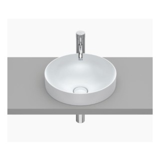 Roca Inspira Round umywalka blatowa cienkościenna perłowa 37 cm