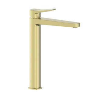 Kfa Malaga bateria umywalkowa nablatowa light gold