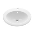 Invena Nikea umywalka wpuszczana w blat owalna 45,5x49 biała