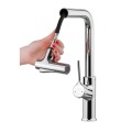 Invena Farsala bateria zlewozmywakowa 2-funcyjna z wyciąganą wylewką chrom