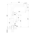 Invena Farsala bateria zlewozmywakowa 2-funcyjna z wyciąganą wylewką chrom