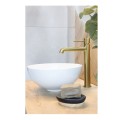 Laveo Sabii umywalka nablatowa ceramiczna okrągła biała 32,5 x 32,5 cm