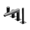 Omnires Contour bateria wannowa 4-otworowa antracyt szczotkowany
