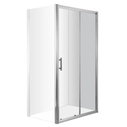 Deante Cynia drzwi wnękowe 110 x 200  przesuwne szkło transparentne z powłoką profil chrom