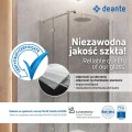 Deante Cynia drzwi wnękowe 110 x 200  przesuwne szkło transparentne z powłoką profil chrom