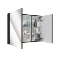 Defra Salsa E80 szafka lustrzana czarny mat 80x60x15cm