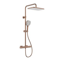 Kfa Malaga deszczownia z baterią termostatyczną rose gold