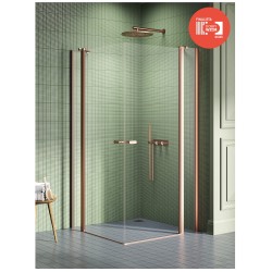 New trendy kabina prysznicowa Soleo COPPER BRUSHED 2D kwadratowa 90*90*195