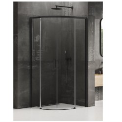 New trendy kabina prysznicowa PRIME BLACK 2D półokrągła 90*90*200