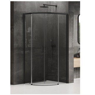 New trendy kabina prysznicowa PRIME BLACK 2D półokrągła 90*90*200