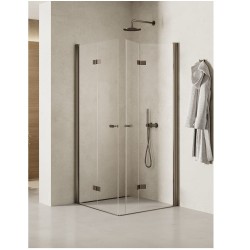 New trendy kabina Soleo GUNMETAL BRUSHED 2D prostokątna 80*90*195
