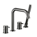 Kfa Moza bateria wannowa 4-otworowa gun metal/szary