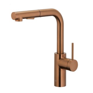 Kfa Basic bateria zlewozmywakowa z wyciąganą wylewką rose gold