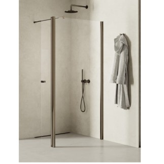 New trendy kabina walk-in New Solo 90x195 gunmetal brushed