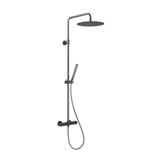 Kfa Moza Premium deszczownia wannowa z baterią termostatyczną gun metal/szary