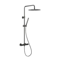 Kfa Moza Premium deszczownia z baterią termostatyczną gun metal/szary