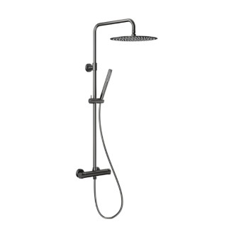 Kfa Moza Premium deszczownia z baterią termostatyczną gun metal/szary