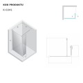 New trendy kabina walk-in New Solo 80x195 chrom