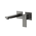 Kfa Logon bateria umywalkowa podtynkowa ścienna gun metal
