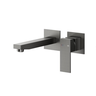 Kfa Logon bateria umywalkowa podtynkowa ścienna gun metal
