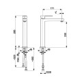 Kfa Logon bateria umywalkowa nablatowa light gold
