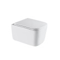 Invena Malaga miska WC wisząca bezkołnierzowa wirowa QFS biała z deską wolnoopadającą.