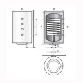 Elektromet Venus Plus 120 l ogrzewacz wody z wbudowanym wymiennikiem spiralnym pionowy lewy 
