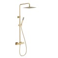 Kfa Logon premium deszczownia z baterią termostatyczną light gold