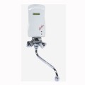 Elektromet LIDER 4,5 kW przepływowy ogrzewacz wody z baterią i wylewką 150 mm umywalkowy biały