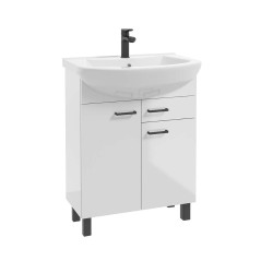 Defra Novelty D65 zestaw szafka z umywalką Tomaso biała 65cm